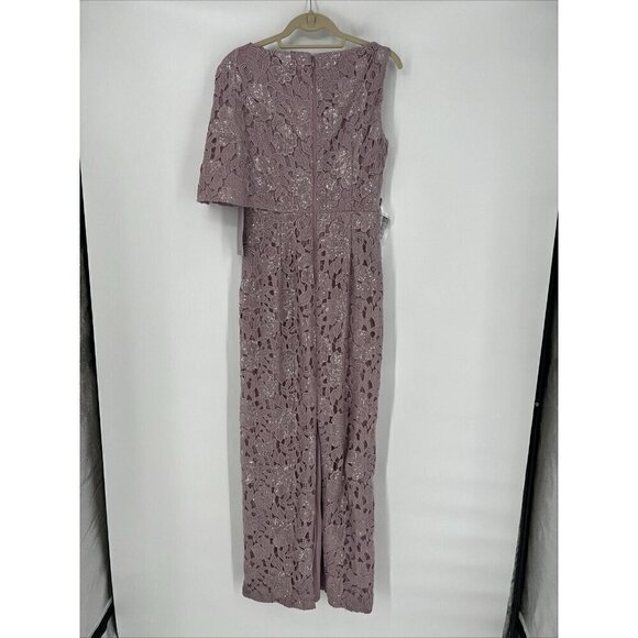 JS Collections Womens Size 4 Purple Arabella Lace Sequin Formal Long Gown Dress - Picture 9 of 16